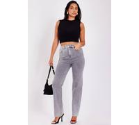 Quiz Grey Embellished Jeans Grey 14