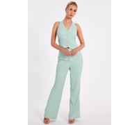 Quiz Mint Flared Tailored Trousers Mint 16