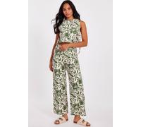 Quiz Multi Tropical Print Trousers Multi 16