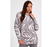 Quiz Multi Zebra Print Batwing Jumper Multi M