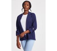 Quiz Women's Navy Ruched Sleeve Blazer | Size: 6 Quiz Navy 6