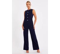 Quiz Navy Waistcoat Jumpsuit Navy 10
