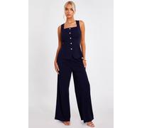 Quiz Navy Wide Leg Trousers Navy 6