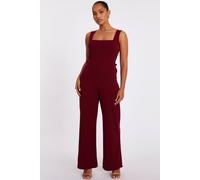 Quiz Red Petite Bow Back Jumpsuit Red 14