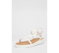 Quiz White Strappy Bow Detail Sandal White 5