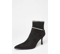 Quiz Women's Black Diamante Embellished Ankle Boot | Size: 7 Quiz Black 7