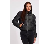 Quiz Women's Black Diamante Puffer Jacket | Size: Medium Quiz Black M