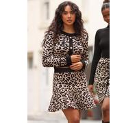 Quiz Women's Black Leopard Print Knit Jumper | Size: Small Quiz Black S