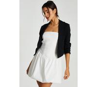 Quiz Women's Black Shawl Collar Crop Jacket | Size: 4 Quiz Black 4