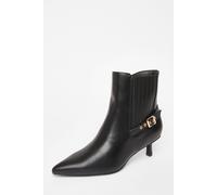 Quiz Black Wide Fit Buckle Ankle Boots Black 5