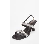 Quiz Women's Black Wide Fit Diamante Heels | Size: 3 Quiz Black 3