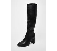 Quiz Black Wide Fit Faux Leather Knee High Boots Black 5