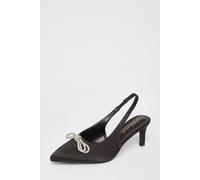 Quiz Women's Black Wide Fit Sling Back Heels | Size: 6 Quiz Black 6