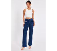 Quiz Women's Blue Diamante Front Pocket Jeans | Size: 10 Quiz Blue 10
