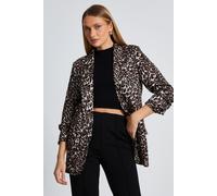 Quiz Women's Brown Leopard Print Blazer | Size: 6 Quiz Brown 6