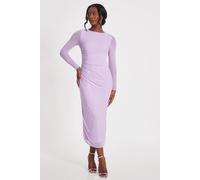 Quiz Women's Lilac Mesh Diamante Midaxi Dress | Size: 10 Quiz Lilac 10