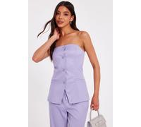 Quiz Women's Lilac Tailored Bandeau Waistcoat | Size: 10 Quiz Lilac 10
