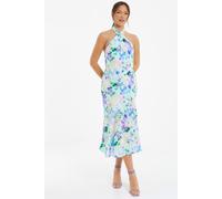 Quiz Women's Multi Floral Halter Neck Midi Dress | Size: 14 Quiz Multicolor 14