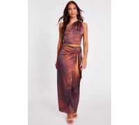 Quiz Women's Multi Tie Side Printed Maxi Skirt | Size: 12 Quiz Multicolor 12