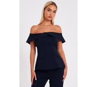 Quiz Women's Navy Bardot Waistcoat | Size: 10 Quiz Navy 10