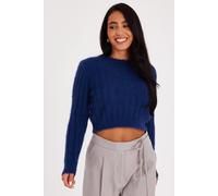 Quiz Women's Navy Fluffy Knit Jumper | Size: Large Quiz Navy L