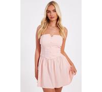 Quiz Women's Pale Pink Bandeau Mini Dress | Size: 6 Quiz Pale Pink 6