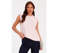 Quiz Women's Pink Sequin Embellished Knitted Vest | Size: Large Quiz Pink L