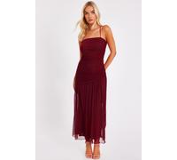 Quiz Women's Wine Drop Waist Midaxi Dress | Size: 6 Quiz Wine 6
