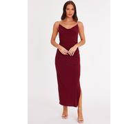 Quiz Women's Wine Pearl Strap Midaxi Dress | Size: 18 Quiz Wine 18