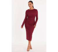Quiz Women's Wine Petite Mesh Diamante Midaxi Dress | Size: 14 Quiz Wine 14