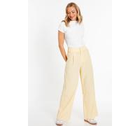 Quiz Women's Yellow Linen Palazzo Trousers | Size: 18 Quiz Yellow 18