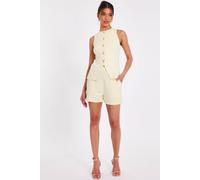 Quiz Yellow Tailored Shorts Yellow 18