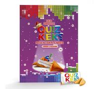 Quizkeks Advent Calendar "Merry Quizmas" - XXL Christmas Calendar with 24 Lucky Cookies for Learning & Snacking | Test Knowledge for Children and Adults | Original Gift from 10 Years