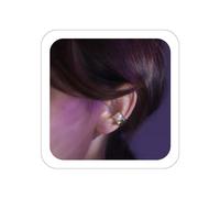 Quizzhe Vintage Pearl Ear Cuff Earrings 1PCS Chic Square Gold Pearl Earrings Trendy Non Piercing Clip On Pearl Earrings Boho Pearl Cartilage Wrap Earrings Party Jewelry for Women