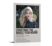 QUJIAOFUMEISUU Christmas The Whole Year Round by Sabrina Carpenter Poster Aesthetic Canvas Print Room Aesthetic Wall Art 24x36inch(60x90cm) Frame-Christmas The Whole Year Round by Sabrina Car