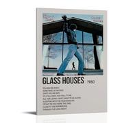 QUJIAOFUMEISUU Glass Houses by Billy Joel Poster Aesthetic Canvas Print Room Aesthetic Wall Art 20x30inch(50x75cm) Frame-Glass Houses by Billy Joel