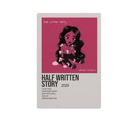 QUJIAOFUMEISUU Half Written Story by Hailee Steinfeld Poster Aesthetic Canvas Print Room Aesthetic Wall Art 16x24inch(40x60cm) Unframe-Half Written Story by Hailee Steinfeld