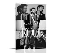 QUJIAOFUMEISUU Junk Kook Poster Aesthetic Canvas Print Room Aesthetic Wall Art 20x30inch(50x75cm) Frame-Junk Kook