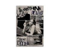 QUJIAOFUMEISUU THINK LATER TATE MCRAE Poster Aesthetic Canvas Print Room Aesthetic Wall Art 16x24inch(40x60cm) Unframe-THINK LATER TATE MCRAE