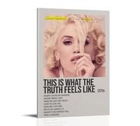 QUJIAOFUMEISUU This Is What The Truth Feels Like by Gwen Stefani Poster Aesthetic Canvas Print Room Aesthetic Wall Art 12x18inch(30x45cm) Frame-This Is What The Truth Feels Like by Gwen Ste