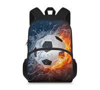 QUJUFOZY Flame Wolf School Backpack for Little Boys Kids Bookbag 15 Inch Animal Print Wolf Mini Schoolbags Kindergarten Elementary Daypack Backpack for Travel Hiking Bagpack