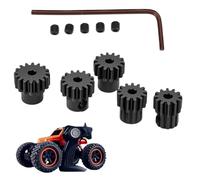 Qukaim 1/10RC Pinion Gearfor Arrma RC Motor Pinion Gear Set, 12T 13T 14T 15T 16T, 0.8M 3.175mm Chrome Molybdenum Steel, Compatible with Traxxas and Arrma 1/10 RC Cars, RC Motor Parts