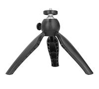 Qukaim 1/4in Tripod Mobile Phone Stand, Compact Desktop Phone Support for DSLR and Mobile Devices, Mini Table Top Tripod for Live Selfie and Camera Video Accory, Black