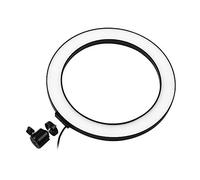 Qukaim 10 Inch LED Ring Light with Tripod Stand, Dimmable Table Camera Light Lamp, 3200K-5500K, 3 Light Modes & 10 Brightn Levels for YouTube Video & Makeup Photography