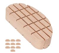 Qukaim 10 Pcs Wooden Horse Hoof Pads, Waterproof Breathable Cow Hoof Trimming Pads for Horses and Cows, Farrier Supplies, 12 x 12 cm
