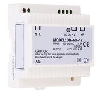 Qukaim 100?240VAC Switching Supply Driver DIN Rail Power Supply, 100-240VAC Switching Supply Driver, Single Phase Output, DR-60-12, Industrial Equipment