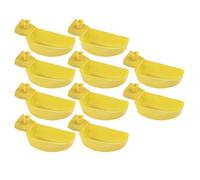 Qukaim 10Pcs Automatic Waterers Yellow Drinking Cups, Large Size Bird Drinking Bowls for Quail, Chicken, and Pheasant, Easy Fill, Design
