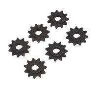 Qukaim 11 Tooth Motor Sprocket 25H - 6-Piece Heavy Duty Alloy Steel Set (8mm D-Hole) Precision Compatible with MY1020/T8F Chain & Electric Scooter/ATV Quad/Dirt Bike - High-Speed Heat-Treated Gear