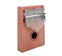 Qukaim 17 Key Wooden Kalimba Mbira Thumb Piano, Finger Speaker Musical Pickup for Original Sound, Portable and Easy to Play, Ideal for Beginners and Music Lovers