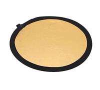 Qukaim 2 in 1 30cm Light Round Photography Reflector, Portable Outdoor Studio Reflector, Gold Silver, Light Diffuser Round Reflector